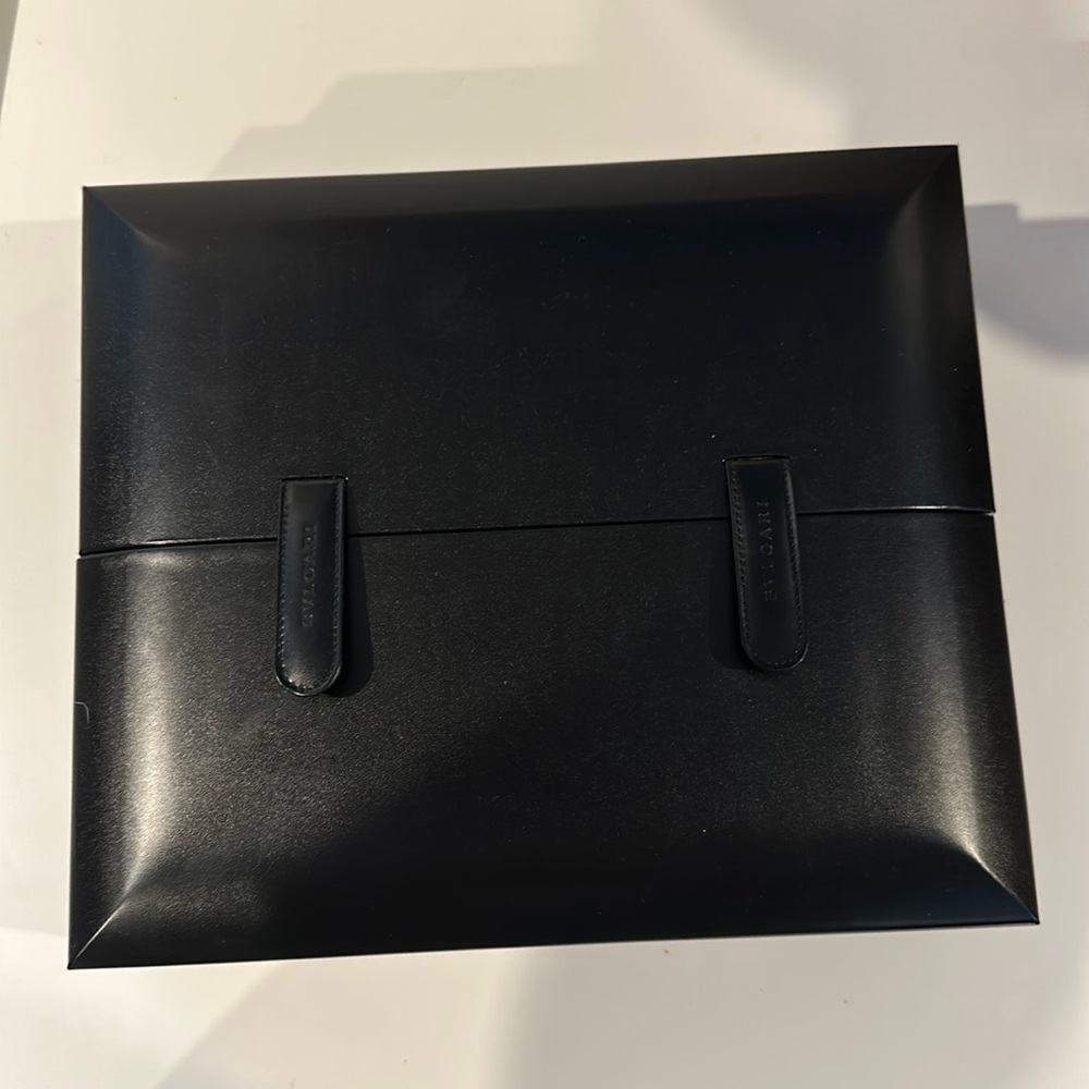 Bvlgari Large Black Leather Jewlery Case